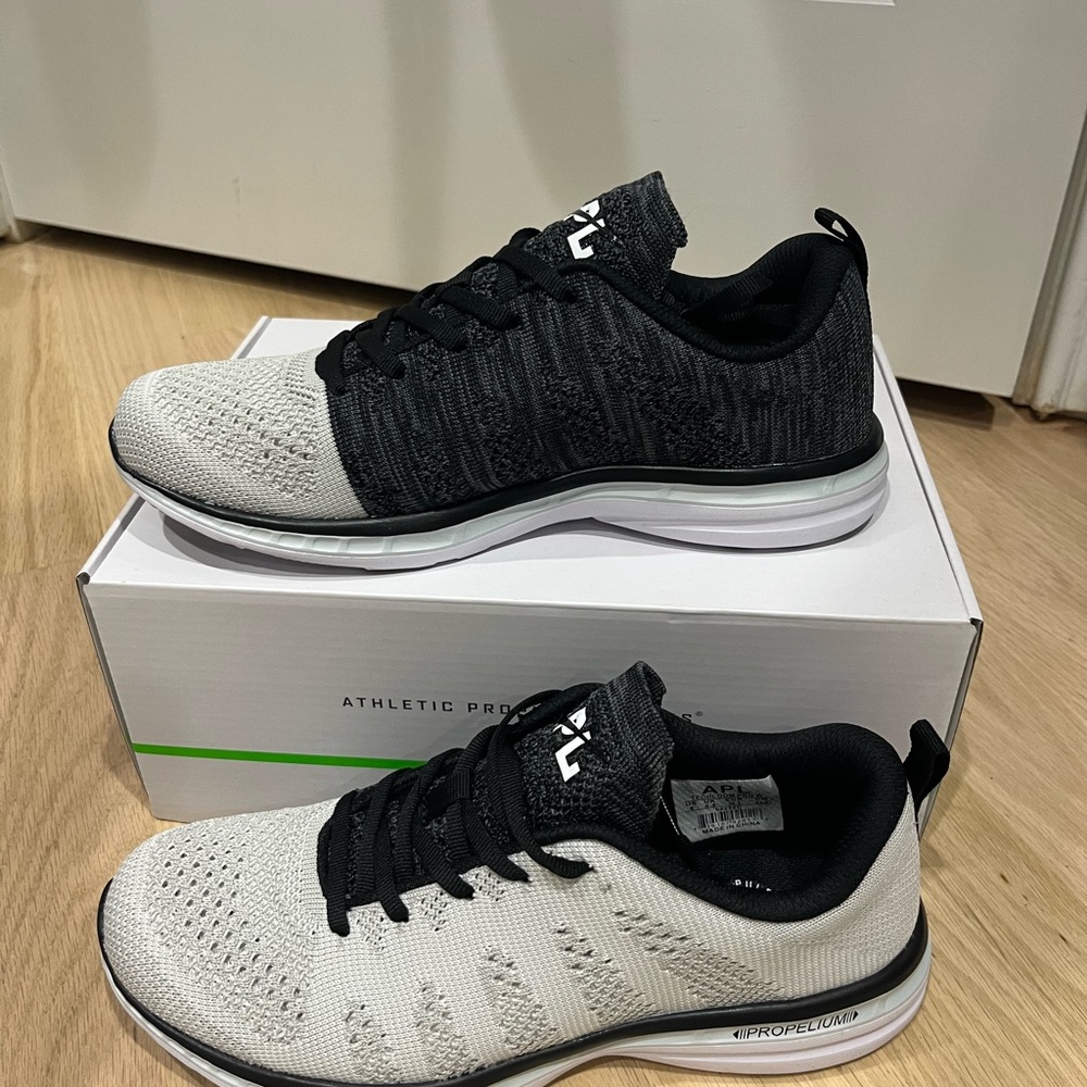 APL Black and Cream Knit Sneakers